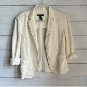 Ralph Lauren Off-White Linen Blazer